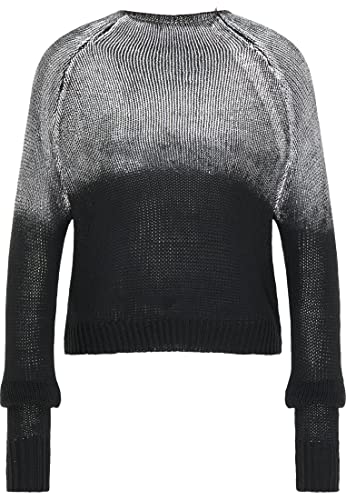 myMo ROCKS Damski sweter z dzianiny, czarny, XS/S, czarny, XS-S