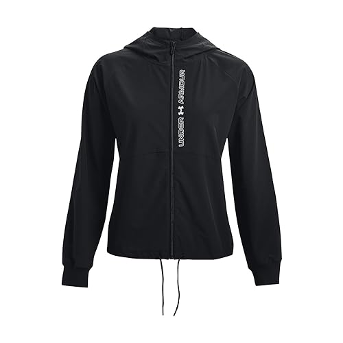 Under Armour Damska kurtka Woven FZ Windbreaker, czarna, XS, czarny, XS