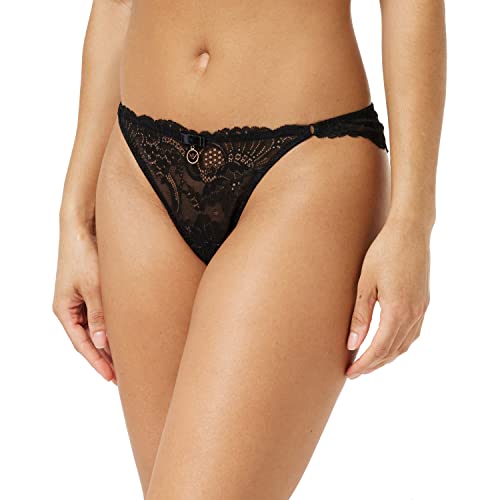 Emporio Armani Damskie wieczne koronkowe stringi, Czarny, S