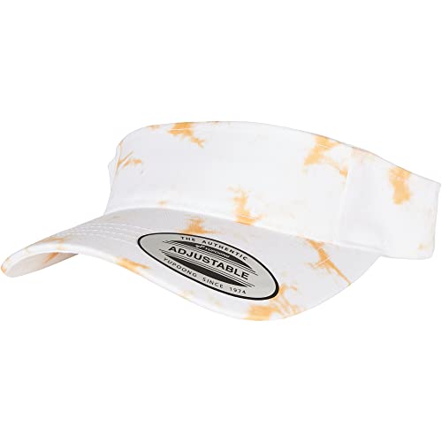 Flexfit Unisex Batik Dye Curved Visor Cap czapka baseballowa, pomarańczowa/biała, jeden rozmiar