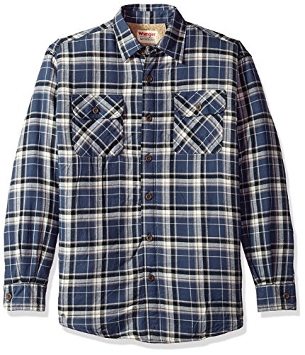 Wrangler Authentics Męska kurtka z długim rękawem Sherpa z podszewką, Nastrój Indigo, M