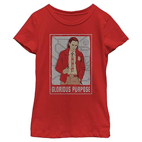 Marvel Glorious Purpose koszulka dziewczęca (1 opakowanie), Czerwony, L