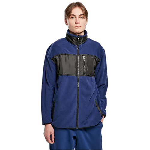 Urban Classics Męska kurtka polarowa z naszywką, niebieski (Kosmiczny Błękit), XL