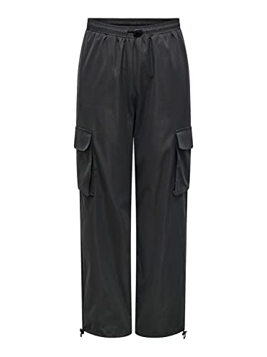 Bestseller A/S Damskie spodnie ONLCASHI Cargo Pant WVN NOOS, Raven, XSW / 32L, raven, (XS) W / 32L