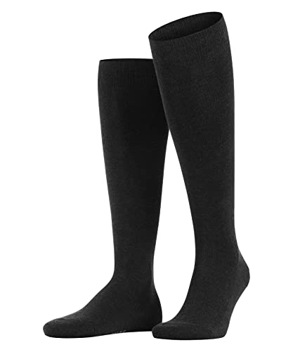 FALKE Mężczyźni Podkolanówki Family M KH Zrównoważona Bawełna długie jednokolorowe 1 Para, Szary (Anthracite Melange 3080), 39-42