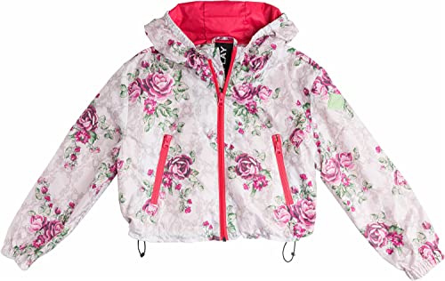 Replay Anorak dziewczęcy, 010 biały z nadrukiem niebieskim, 10 Lata