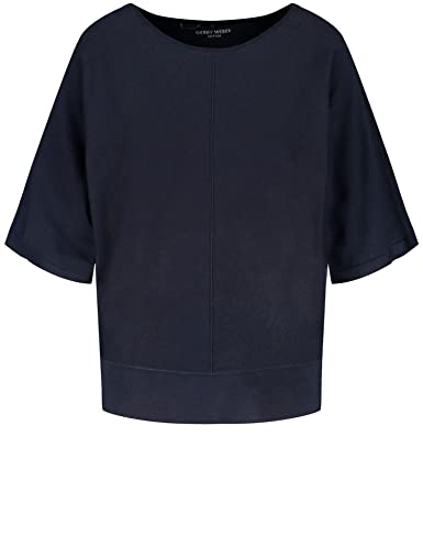 Gerry Weber Damski sweter z rękawami 1/2 oversize, dzianina, koszula, top, body sweter jednokolorowy, grantowy, 34