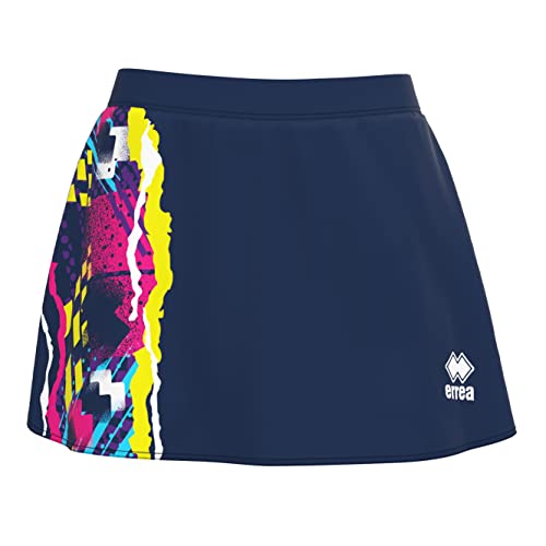 Errea Damska spódnica mini Perla, sportowa, niebieska, M, niebieski, M