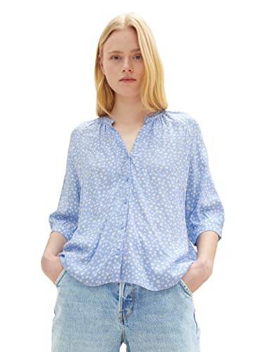 TOM TAILOR Denim Damski Bluzka 1035906, 32107 - Light Blue Flower Print, L