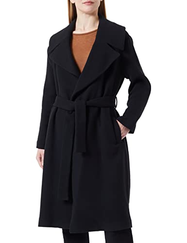 Sisley Damski płaszcz 2RKJLN01P trencz męski, czarny 100, 42