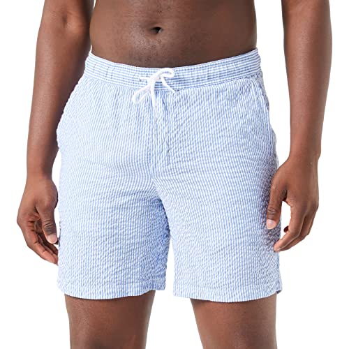 JACK&JONES JPSTCALEB szorty z kory, kaszmir blue/paski:/, XXL