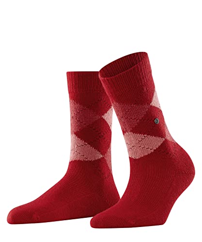 Burlington Kobiety Skarpety Whitby W SO Miękki I Ciepły z wzorem 1 Para, Czerwony (Vermillion Red 8226), 36-41