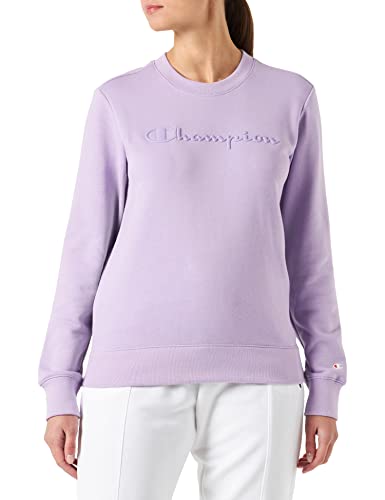 Champion Damska bluza z okrągłym dekoltem Legacy American Classics Powerblend z logo frotte, lawendowa, S