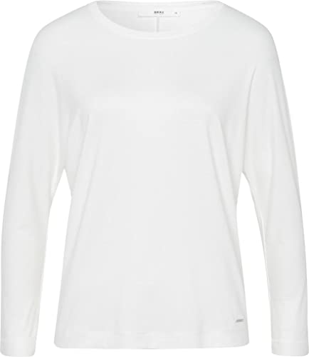 BRAX Bluza damska Charlene Fluid Basic, Złamana biel, 68