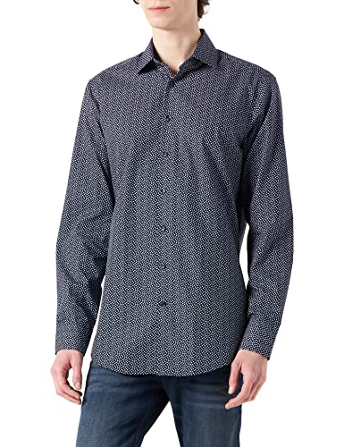 Seidensticker Męska koszula biznesowa, granatowy, 39