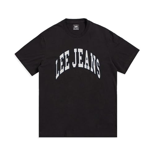 Lee Męski t-shirt Varsity Tee, czarny, XXL