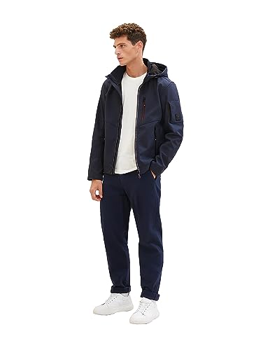 TOM TAILOR Męska kurtka softshell z podszewką z polaru, 10668-sky Captain Blue, L