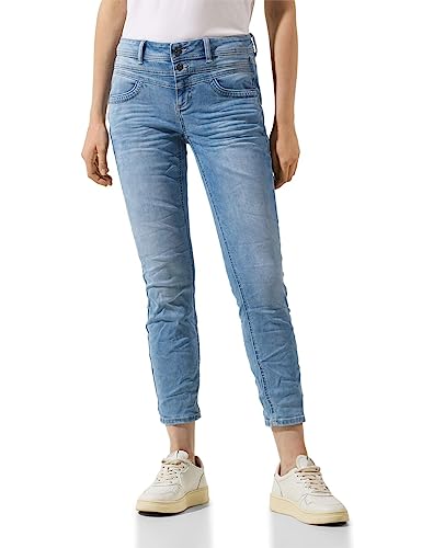 Street One Damskie spodnie jeansowe Slim, Bright Indigo Random Wash, 25W / 28L