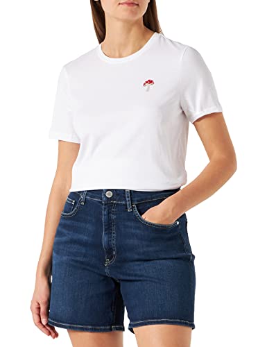 ONLY Women's ONLKITA REG S/S FUNGING Box JRS Top, Bright White/Print: Agaric, L
