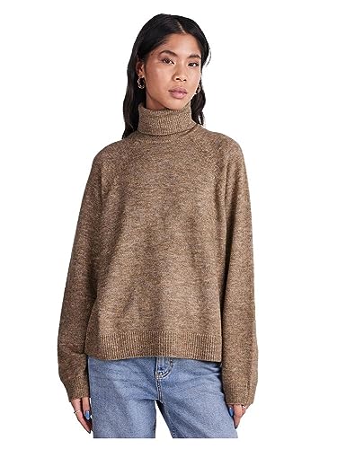 PIECES Damski sweter z golfem PCJULIANA, Fossil, S