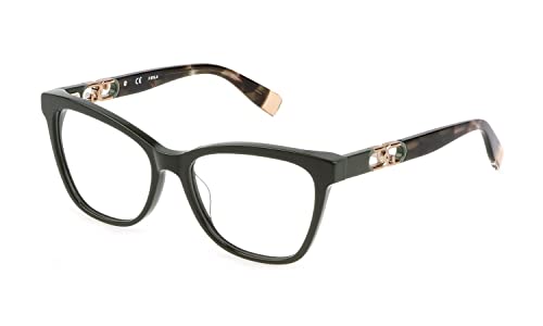 Furla Damskie okulary przeciwsłoneczne Vfu633, Shiny Full Green, 66, Shiny Full Green