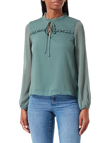 VERO MODA VMMILLA LS Top WVN GA NOOS damski top, Ciemny las, L