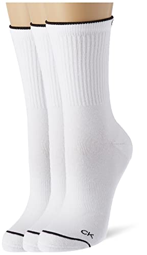 Calvin Klein Damskie skarpety Athleisure 1 (3 sztuki), biały, rozmiar uniwersalny