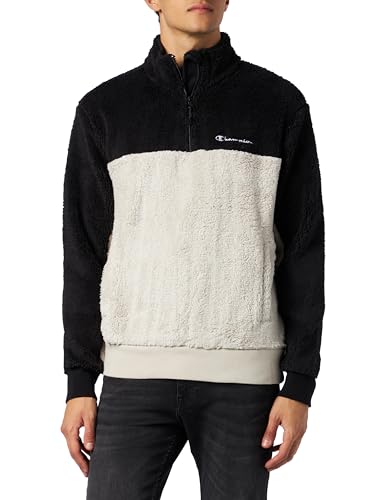 Champion Legacy Outdoor Polar-Half Zip Top Bluza męska, Grigio Argento/Nero, XXL