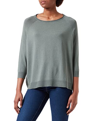 VERO MODA Damski sweter z dzianiny VMNELLIE Glory 3/4 Boxy Blouse GA NOOS, Laurel Wreath, L