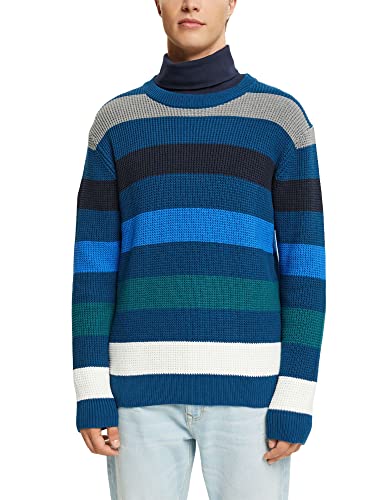 ESPRIT sweter męski, 450/Petrol Blue, M