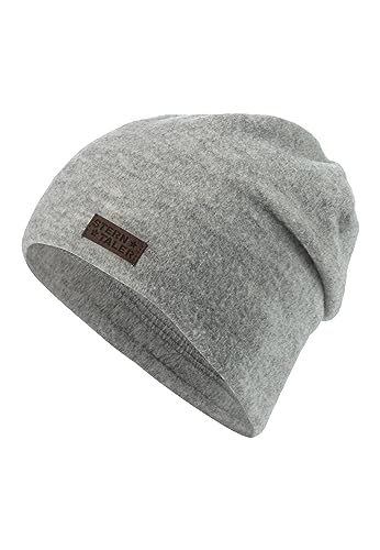 Sterntaler Chłopięca czapka beanie melanżowa, jasnoszara, 55
