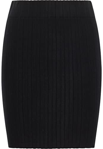 CARNEA Damska spódnica dzianinowa 11019575-CA04, czarna, M/L, czarny, M-L