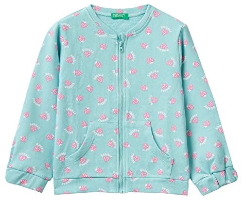 United Colors of Benetton kurtka M/L 3xlwg501s strój dresowy, Acquamarina Fantasy 68q, 3 lata dziewczynki i dziewczęta, Acquamarina Fantasy 68q, 3 lat