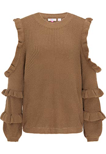 ocy Sweter damski 82733700, ciemny kamel, M/L, ciemny wielbłąd, M-L