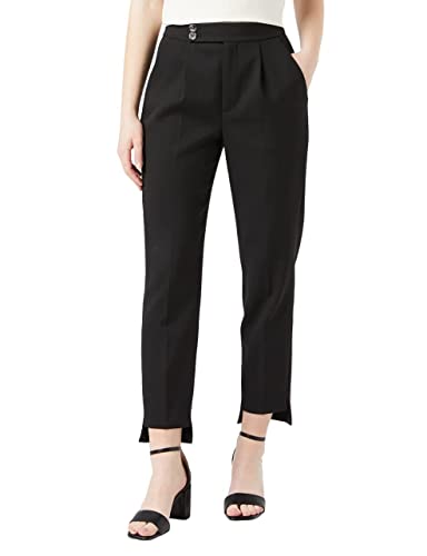 Ted Baker Damskie spodnie WMT-POPIEYT-Tailored Slim Tapered Leg Spodnie, Czarne, 4 (UK 4)