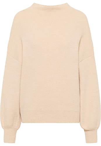 RISA Oversized dzianinowy sweter damski 25825309, beżowy, XS-S