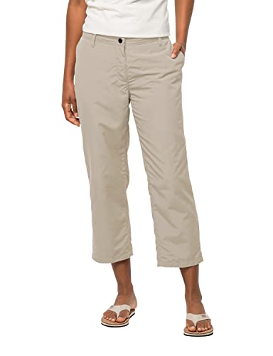 Jack Wolfskin Damskie spodnie Kalahari 7/8 W spodnie rekreacyjne, White Pepper, 38, WHITE PEPPER, 38