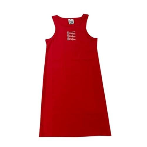 Champion Legacy American Classics-Small Logo Repetition Sukienka Dziewczyny i Dziewczyny, Czerwony, 5-6 anni