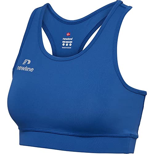 NewLine Sportowy biustonosz damski, niebieski, L, Niebieski (Prawdziwy Niebieski), L