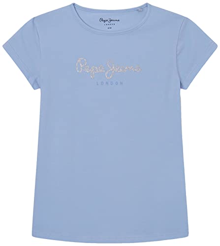 Pepe Jeans Koszulka dziewczęca HANA Glitter S/S N, Bay, 14 lat, Zatoka, 14 lat