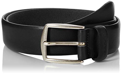 Gant Klasyczny Leather Belt Pasek Mężczyźni, Czarny (Czarny), 115cm /46W