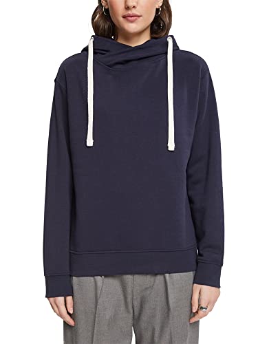 edc by ESPRIT Damska bluza z kapturem 993CC1J302, 400/NAVY, XXS, 400/granatowy., XXS