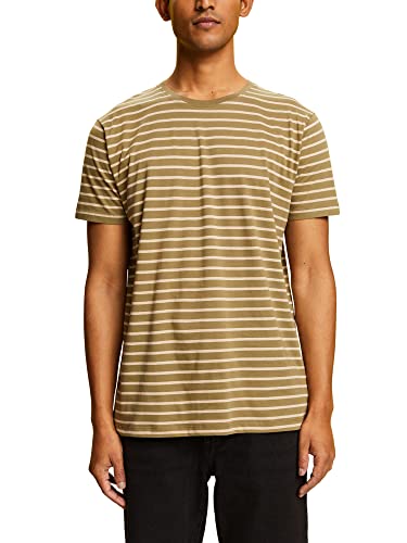 edc by ESPRIT Męski T-shirt 043CC2K312, 362/OLIVE 3, M, 362/oliwkowy 3, M
