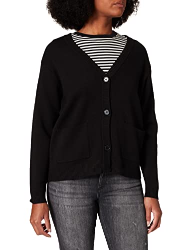 Peppercorn Sweter damski Rosalia z dekoltem w serek, czarny, L