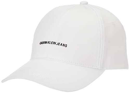 Calvin Klein Męska czapka z daszkiem Institutional Micro Cap, Jasnobiały, Rozmiar uniwersalny