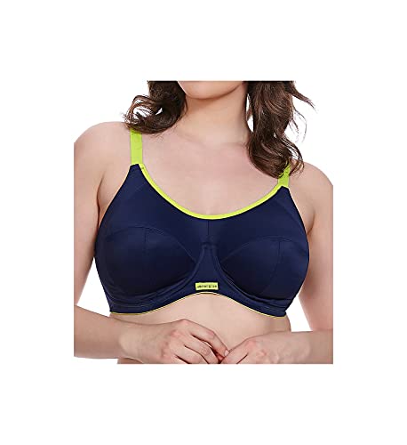 Elomi Damski biustonosz sportowy z fiszbinami plus size, granatowy, 40DD