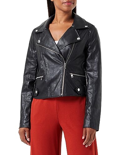 Bestseller A/S Damska kurtka VMNICOLE Short Coated Jacket BOOS, czarna, L, Schwarz, L