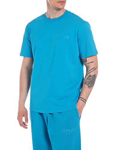 Replay T-shirt męski, 180 niebieski, S