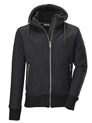 G.I.G.A. DX Męska kurtka polarowa z kapturem Gw 27 Mn Kntflc Jckt Casual czarny czarny XXL