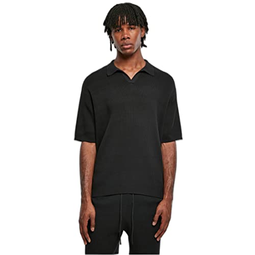 Urban Classics Męska koszula Ribbed Oversized, czarny, XL